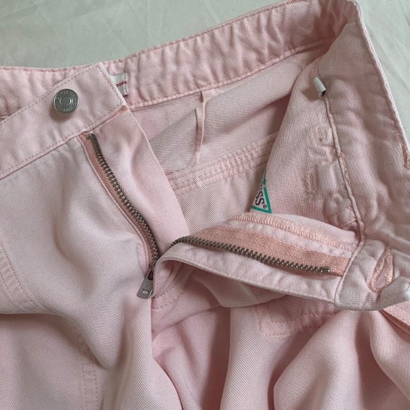 GUESS Women's Pink Tencel Cuffed Ankle Zip Leg Bowie Cargo Chino Pants Size 27 - Picture 5 of 10